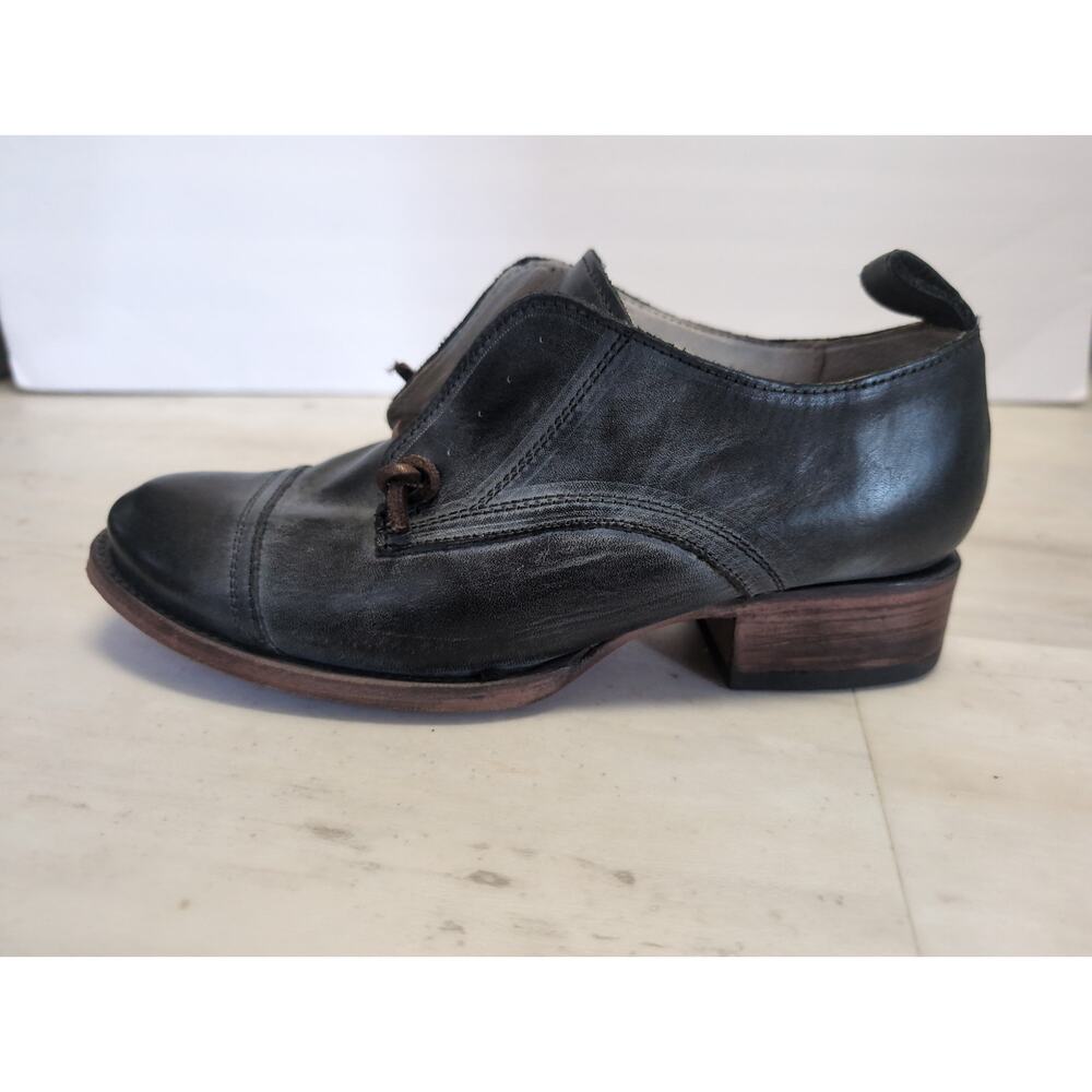 Freebird Mabel Black Leather Distressed Oxford Shoes 8 Kurt Cobain Hipster 70s - Picture 13 of 16